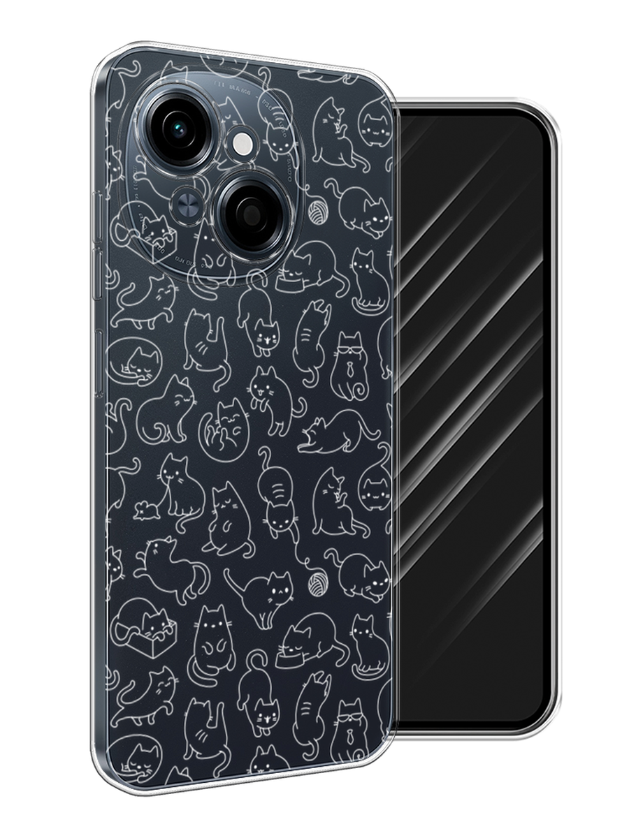 

Чехол Awog на Tecno Spark Go 1/Pop 9 "Шкодливые котики", Прозрачный;бежевый, 309450-1