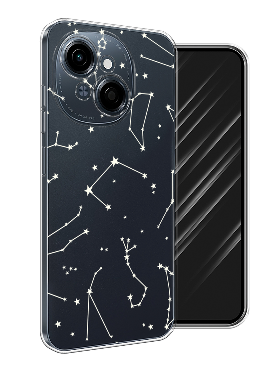 

Чехол Awog на Tecno Spark Go 1/Pop 9 "Созвездия", Прозрачный;серый;бежевый, 309450-1