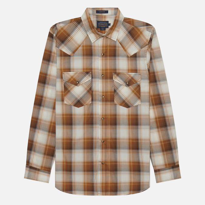 Мужская рубашка Pendleton Frontier коричневый, Размер XXL