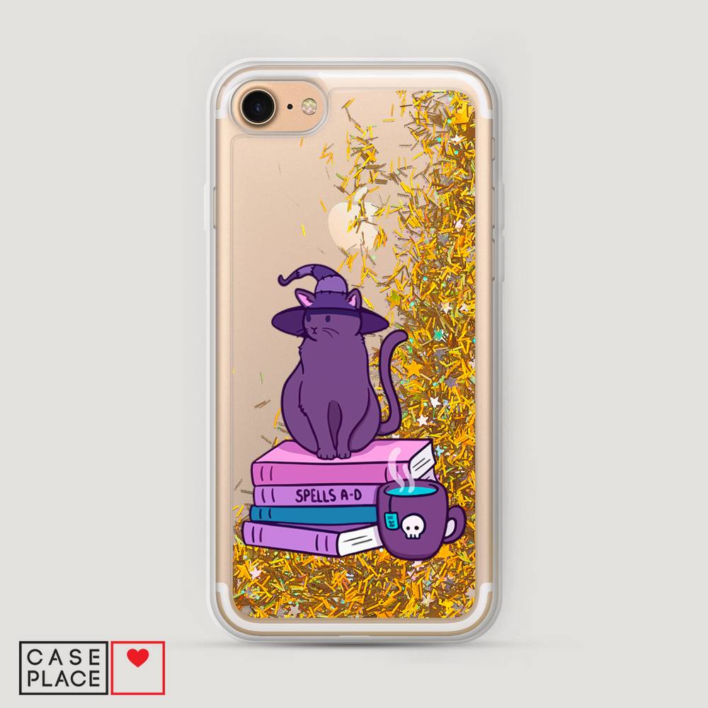 

Жидкий чехол с блестками "Magic Cat" на Apple iPhone 8, 10890-1