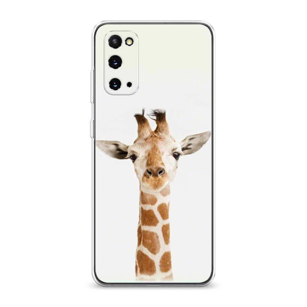 

Чехол на Samsung Galaxy S20 "Любопытный жираф", Бежевый;коричневый, 29250-1