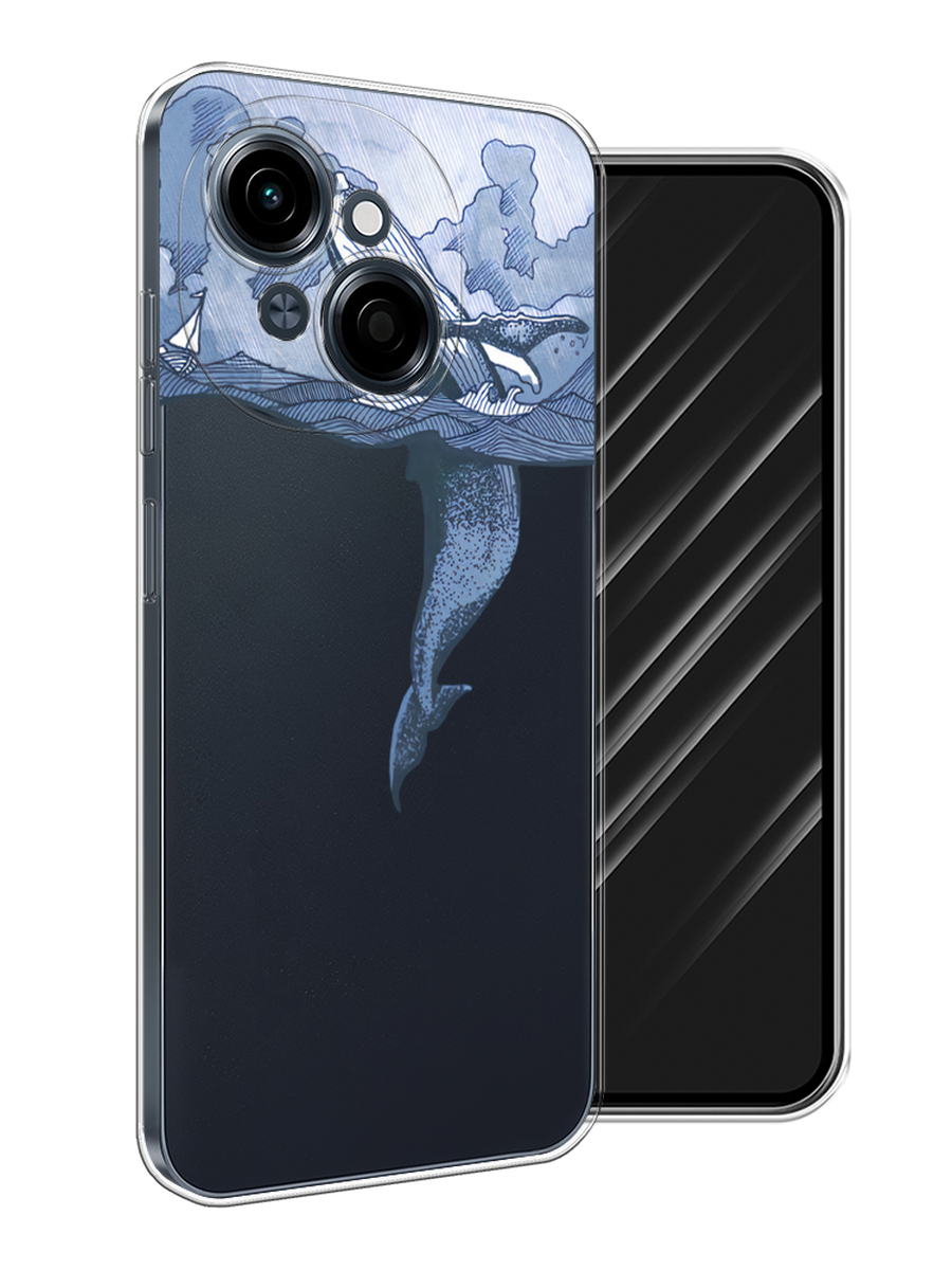 

Чехол Awog на Tecno Spark Go 1/Pop 9 "Два измерения", Голубой;черный;прозрачный, 309450-1