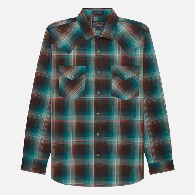 Мужская рубашка Pendleton Frontier зелёный, Размер S