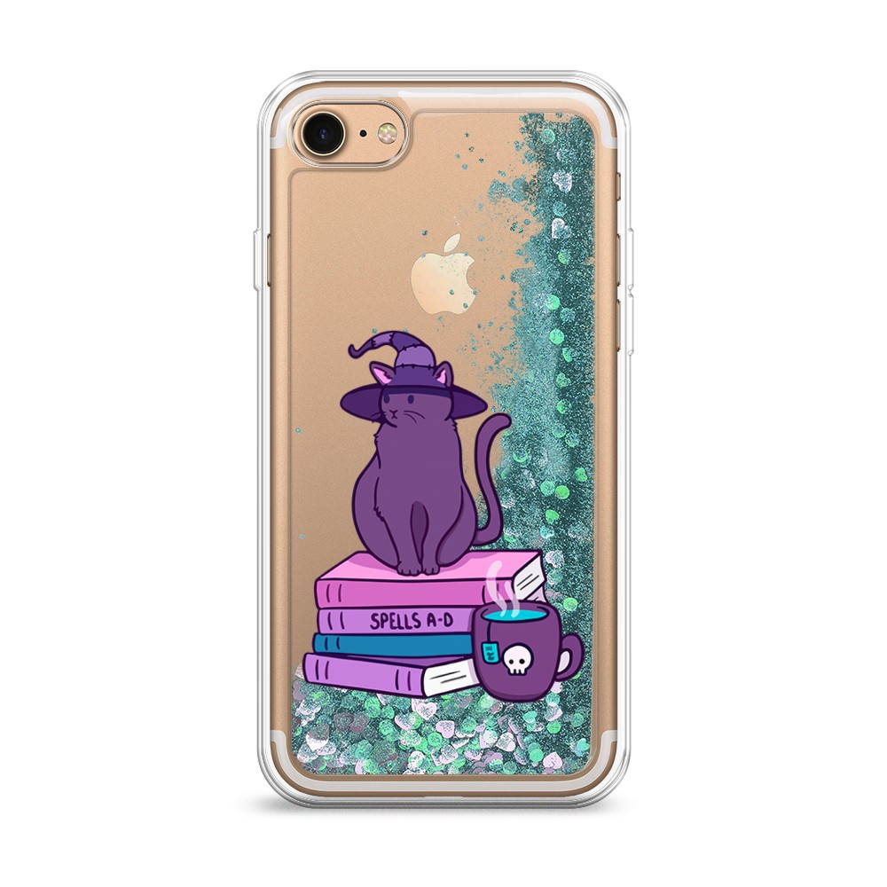 

Жидкий чехол с блестками "Magic Cat" на Apple iPhone 8, 10895-1