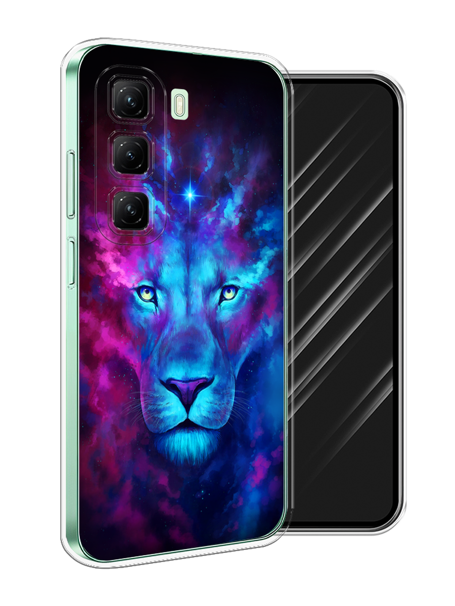 

Чехол Awog на Infinix Hot 50 4G "Космический лев", Голубой, 3106550-1