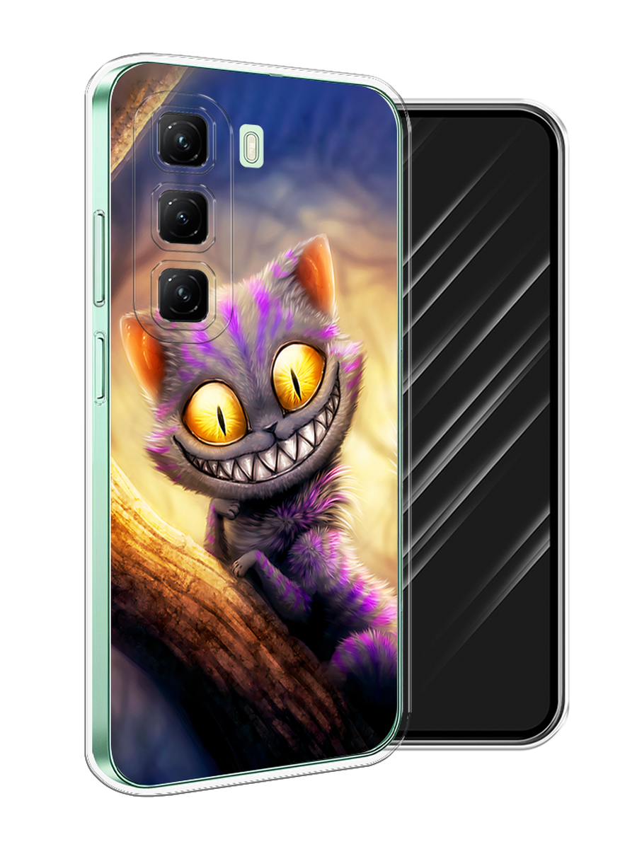 

Чехол Awog на Infinix Hot 50 4G "Cheshire Cat", Фиолетовый;желтый, 3106550-1