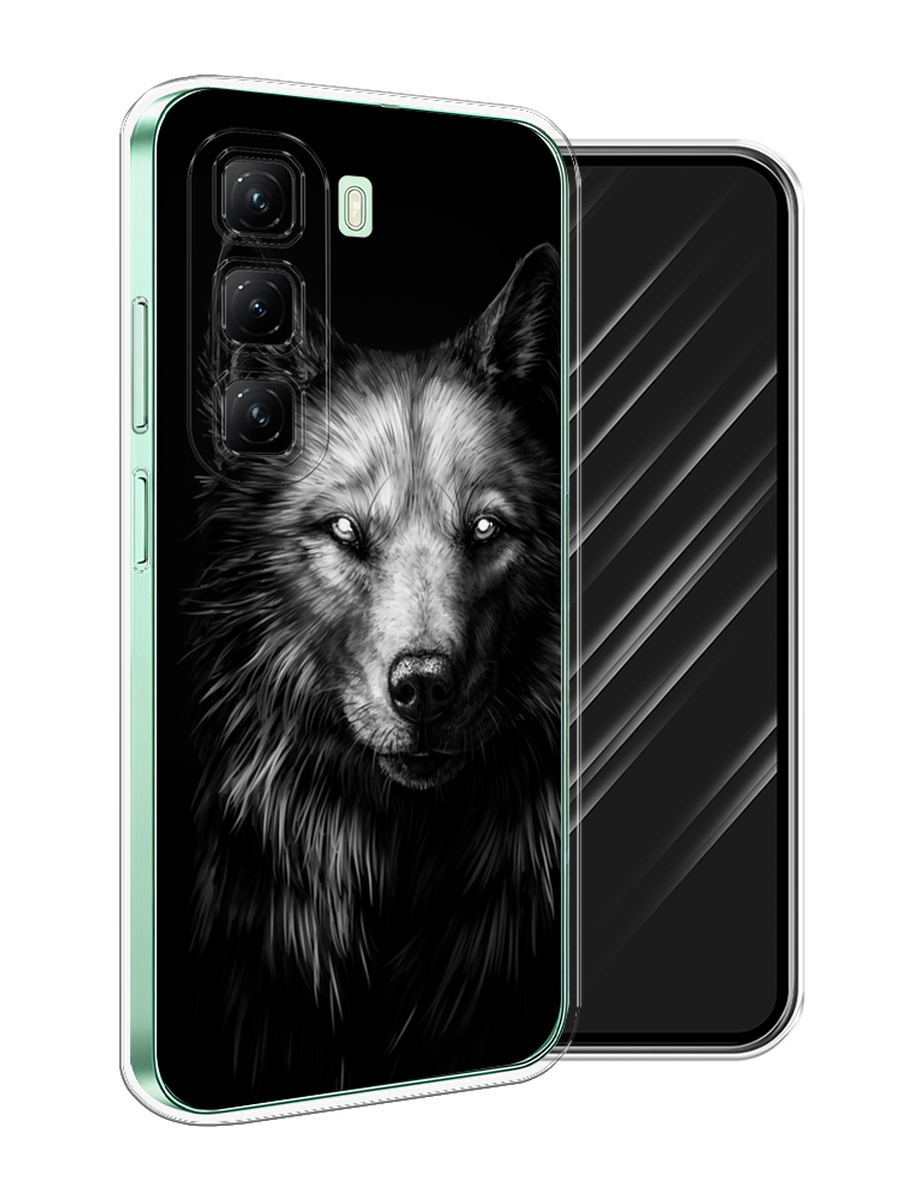 

Чехол Awog на Infinix Hot 50 4G "Волк черно белый", Серый;бежевый;белый, 3106550-1