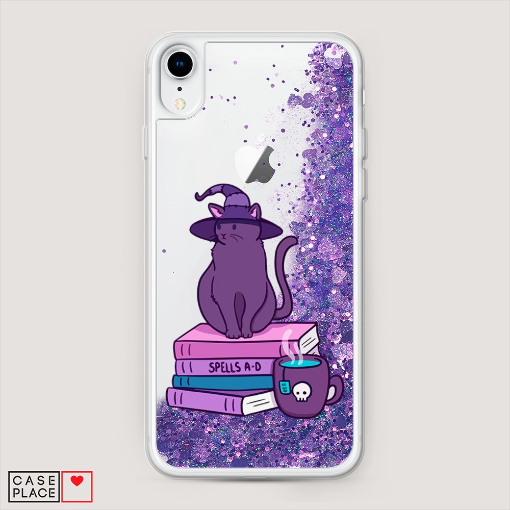 

Жидкий чехол с блестками "Magic Cat" на Apple iPhone XR (10R), 12092-1