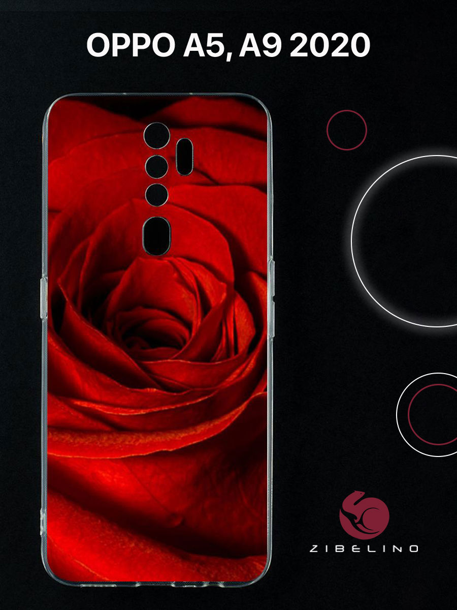 

Чехол для Oppo a5 2020, Oppo a9 2020 с защитой камеры, с принтом бутон розы, Прозрачный, ZUTCP-OP-A5-2020