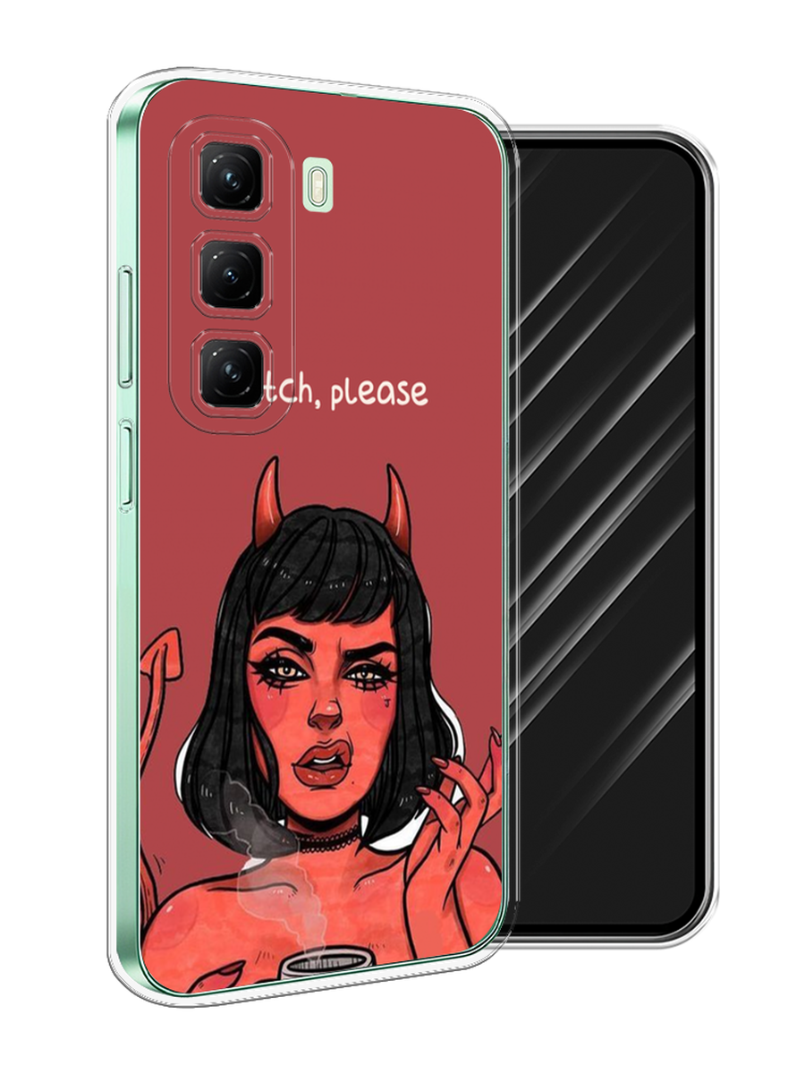 

Чехол Awog на Infinix Hot 50 4G "Evil Girl", Бордовый;черный, 3106550-1