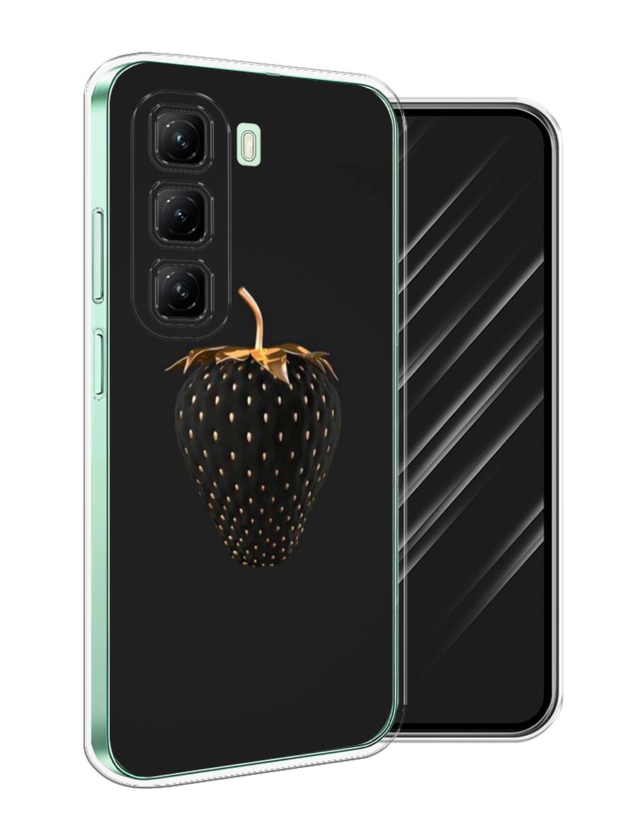 

Чехол Awog на Infinix Hot 50 4G "Черно-золотая клубника", Черный;золотистый, 3106550-1