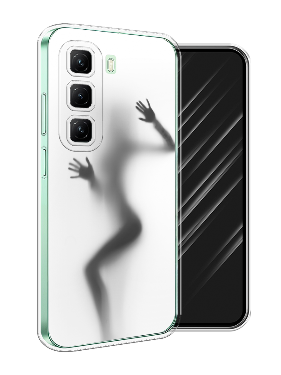 

Чехол Awog на Infinix Hot 50 4G "Девушка в душе", Серый;белый;черный, 3106550-1