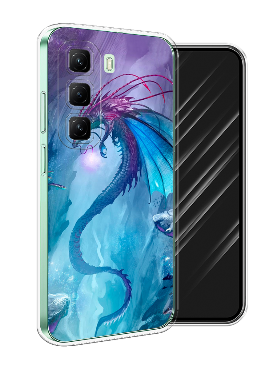 

Чехол Awog на Infinix Hot 50 4G "Водный дракон", Голубой;фиолетовый;синий, 3106550-1