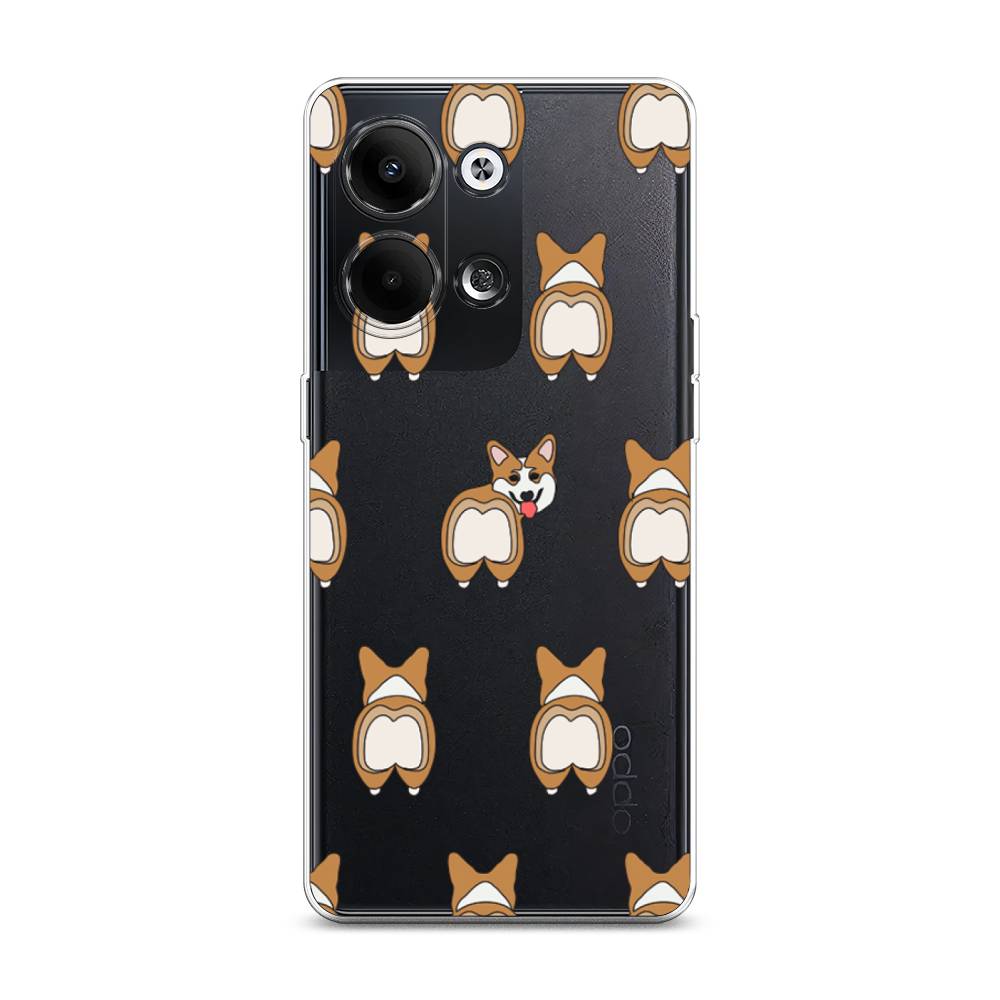 

Чехол Awog на Oppo Reno 9 "Милый корги фон", Белый;бежевый;коричневый, 2512750-2