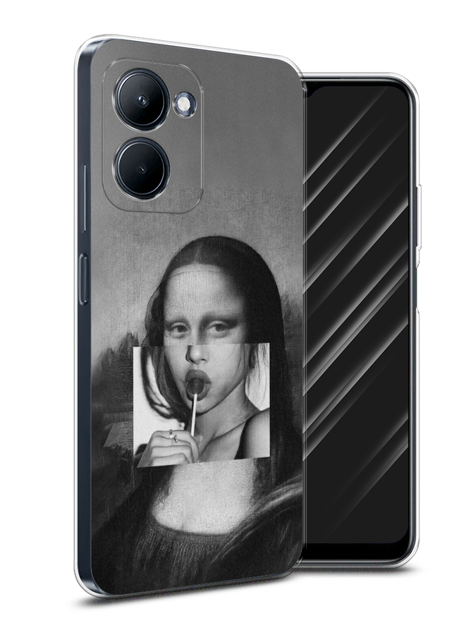 

Чехол Awog на Realme C33 "Mona Lisa sucking lollipop", Серый, 2511350-9