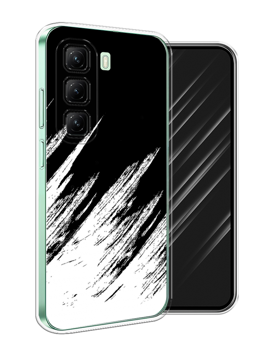 

Чехол Awog на Infinix Hot 50 4G "Черно белые брызги", Черный;белый;бежевый, 3106550-1