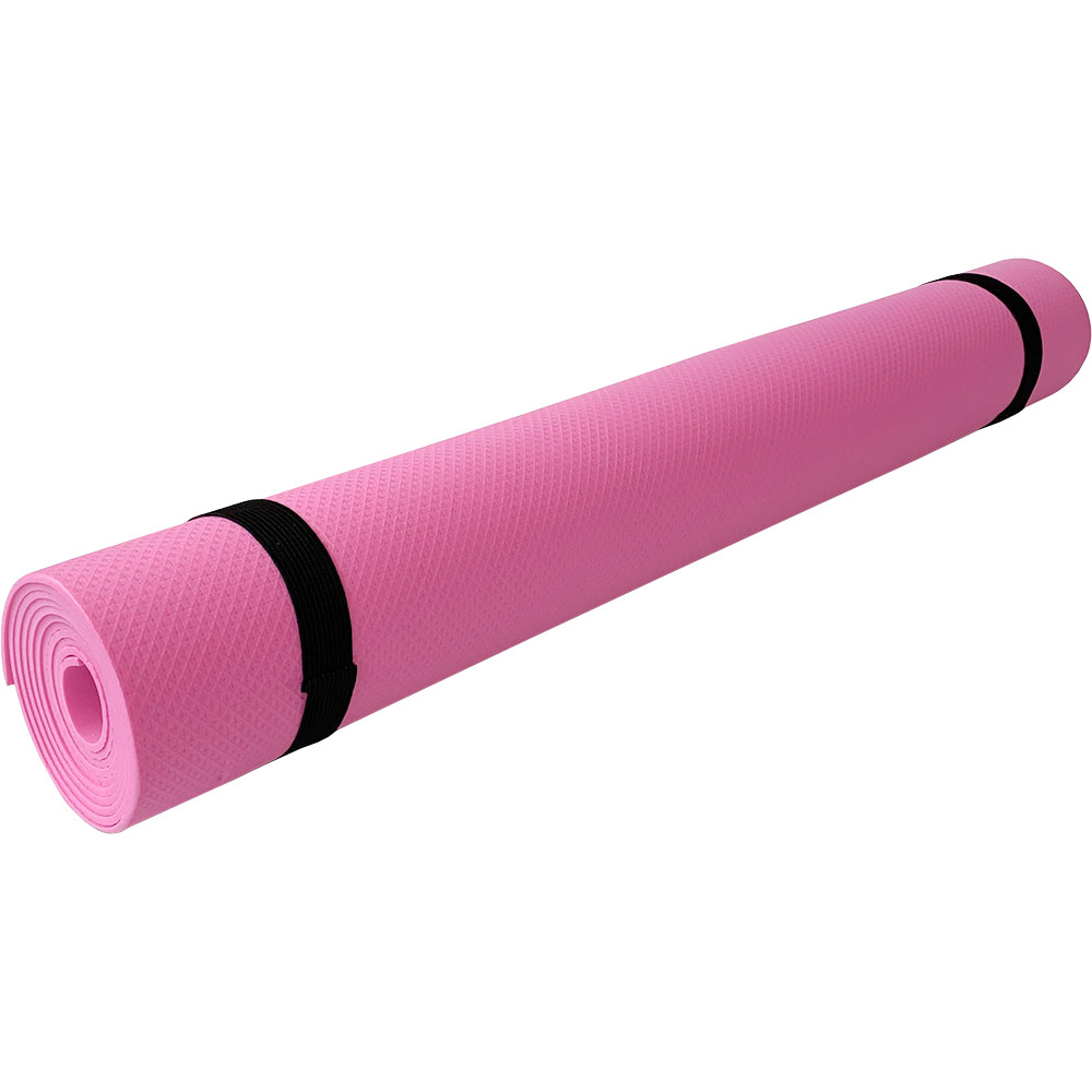 Коврик для йоги Спортекс B32213 розовый 173 см, 3 мм