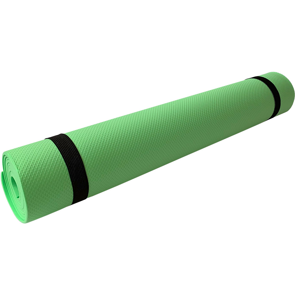 Коврик для йоги Спортекс B32214 зеленый 173 см, 4 мм