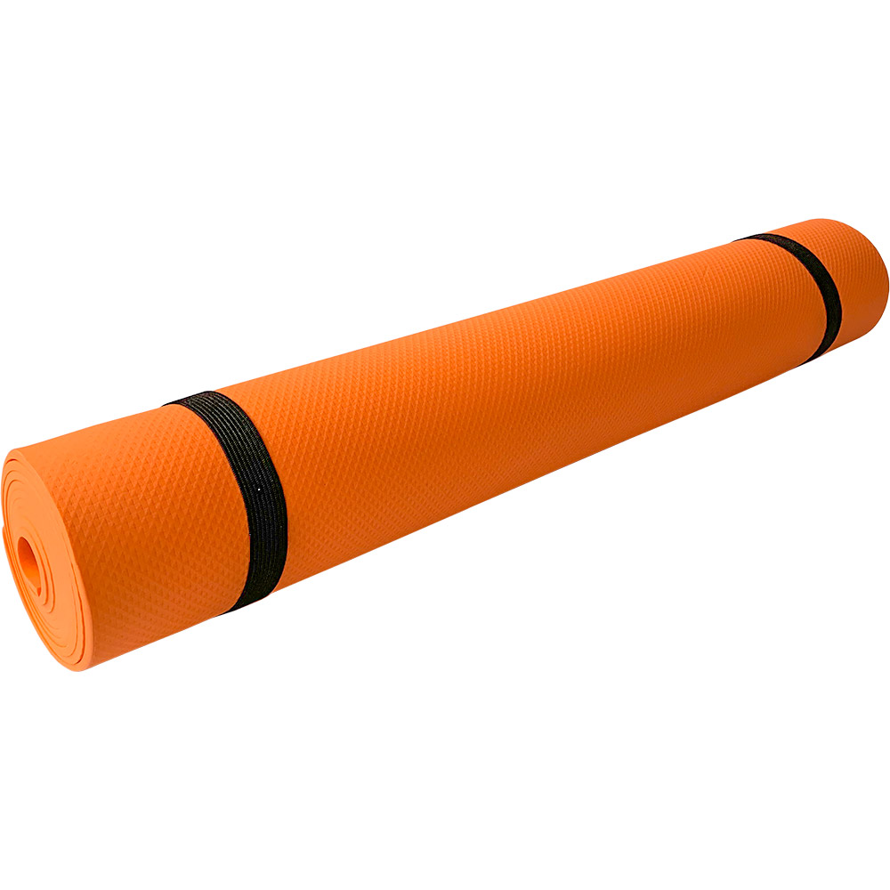 Коврик для йоги Спортекс B32214 оранжевый 173 см, 4 мм