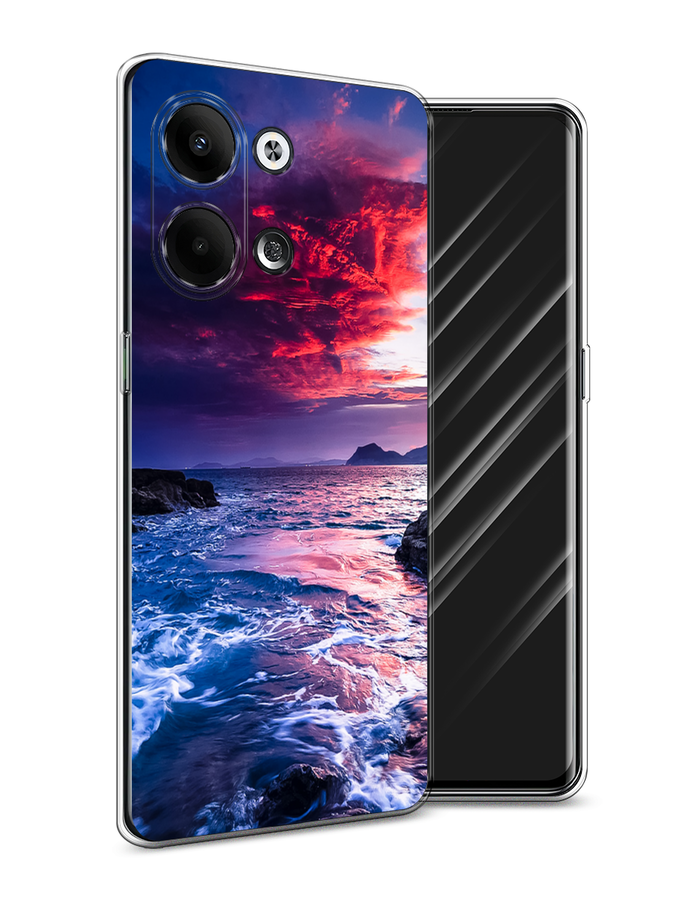 

Чехол Awog на Oppo Reno 9 "Волны 1", Розовый;синий, 2512750-4