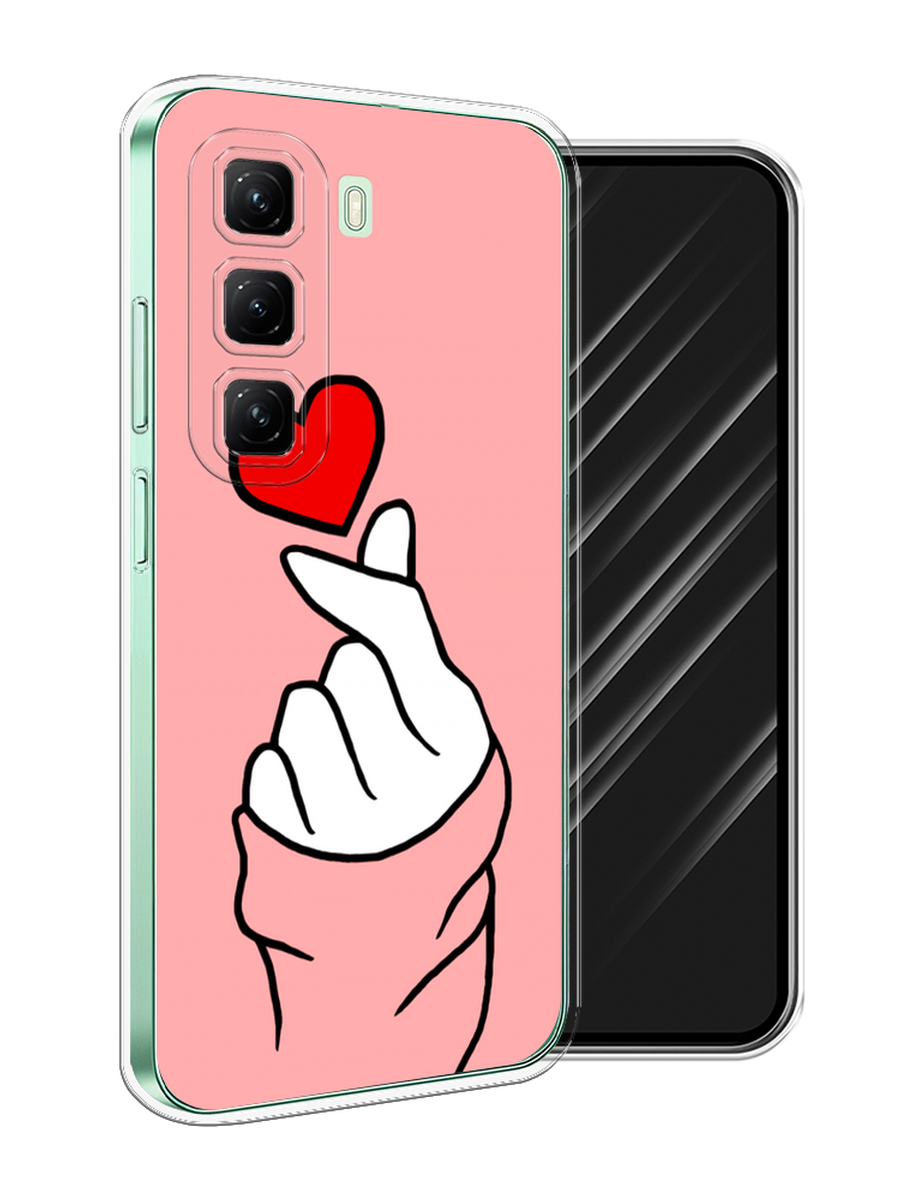 

Чехол Awog на Infinix Hot 50 4G "Милое сердечко", Белый;красный;черный, 3106550-1
