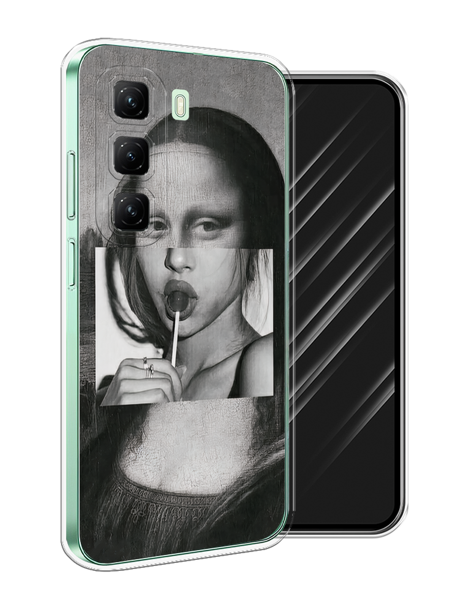 

Чехол Awog на Infinix Hot 50 4G "Mona Lisa sucking lollipop", Серый, 3106550-1