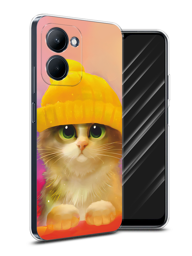 

Чехол Awog на Realme C33 "Котенок в желтой шапке", Желтый, 2511350-2