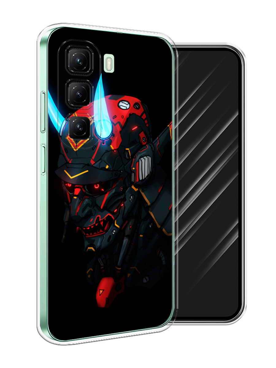 

Чехол Awog на Infinix Hot 50 4G "Неоновый самурай", Черный;красный;голубой, 3106550-1