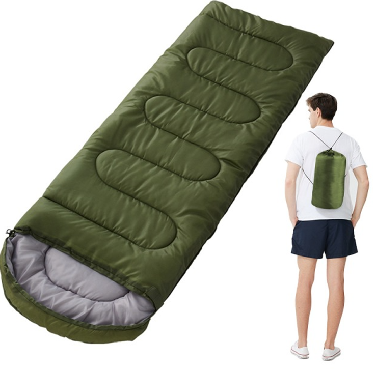 Спальный мешок Homium Z01 туристический, зеленый, от -5°C до +15°C, 220см, правый