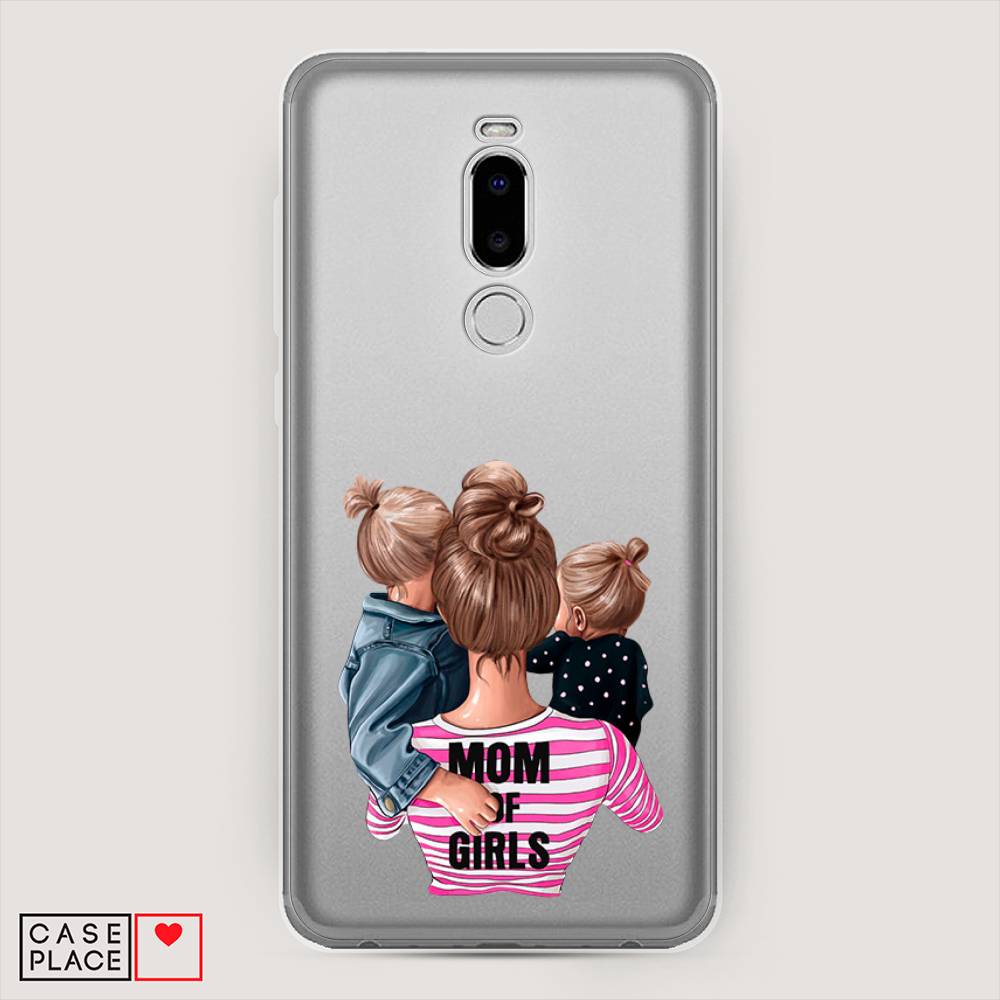 

Чехол Awog на Meizu Note 8 "Mom of Girls", Синий;розовый;черный, 73050-6