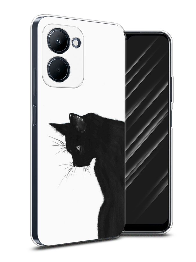 

Чехол Awog на Realme C33 "Black cat", Черный;белый, 2511350-1