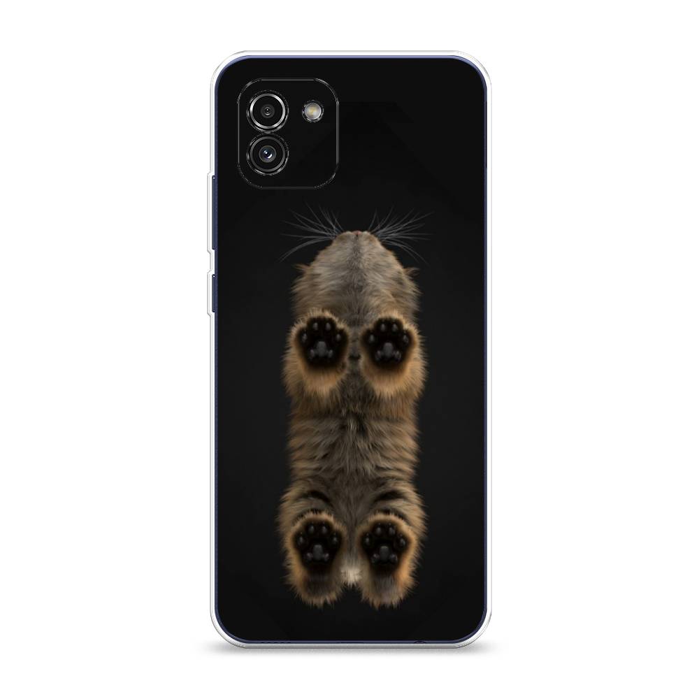 

Чехол Awog на Samsung Galaxy A03 / Самсунг A03 "Кошачьи лапки", Черный, 2104950-1