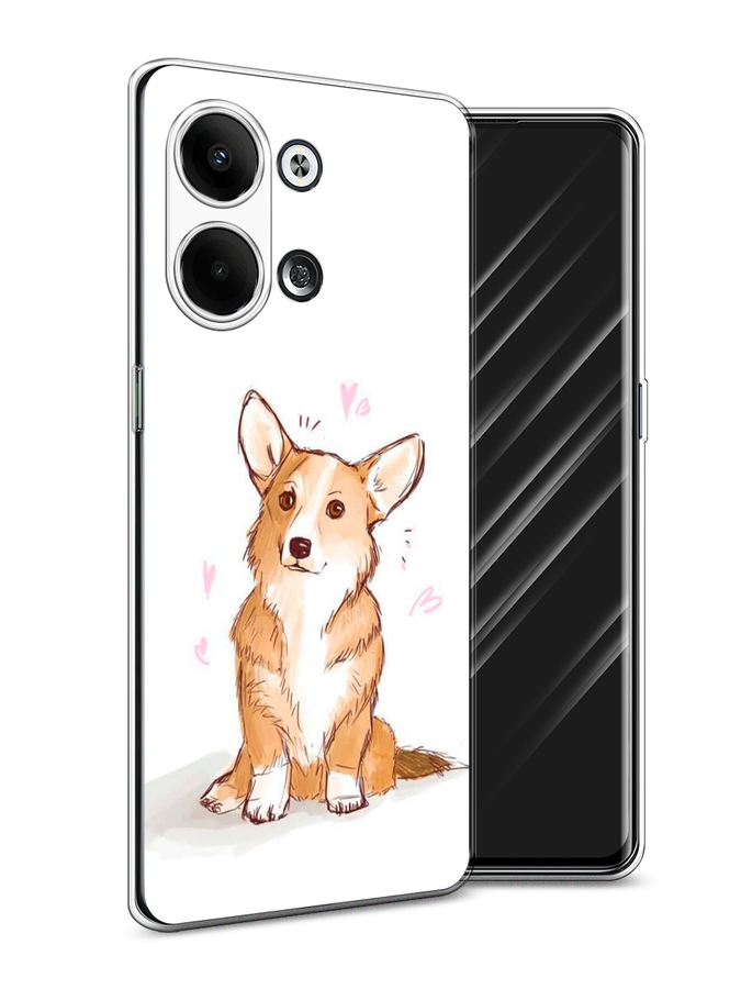 

Чехол Awog на Oppo Reno 9 "Корги любовь", Бежевый;белый, 2512750-1