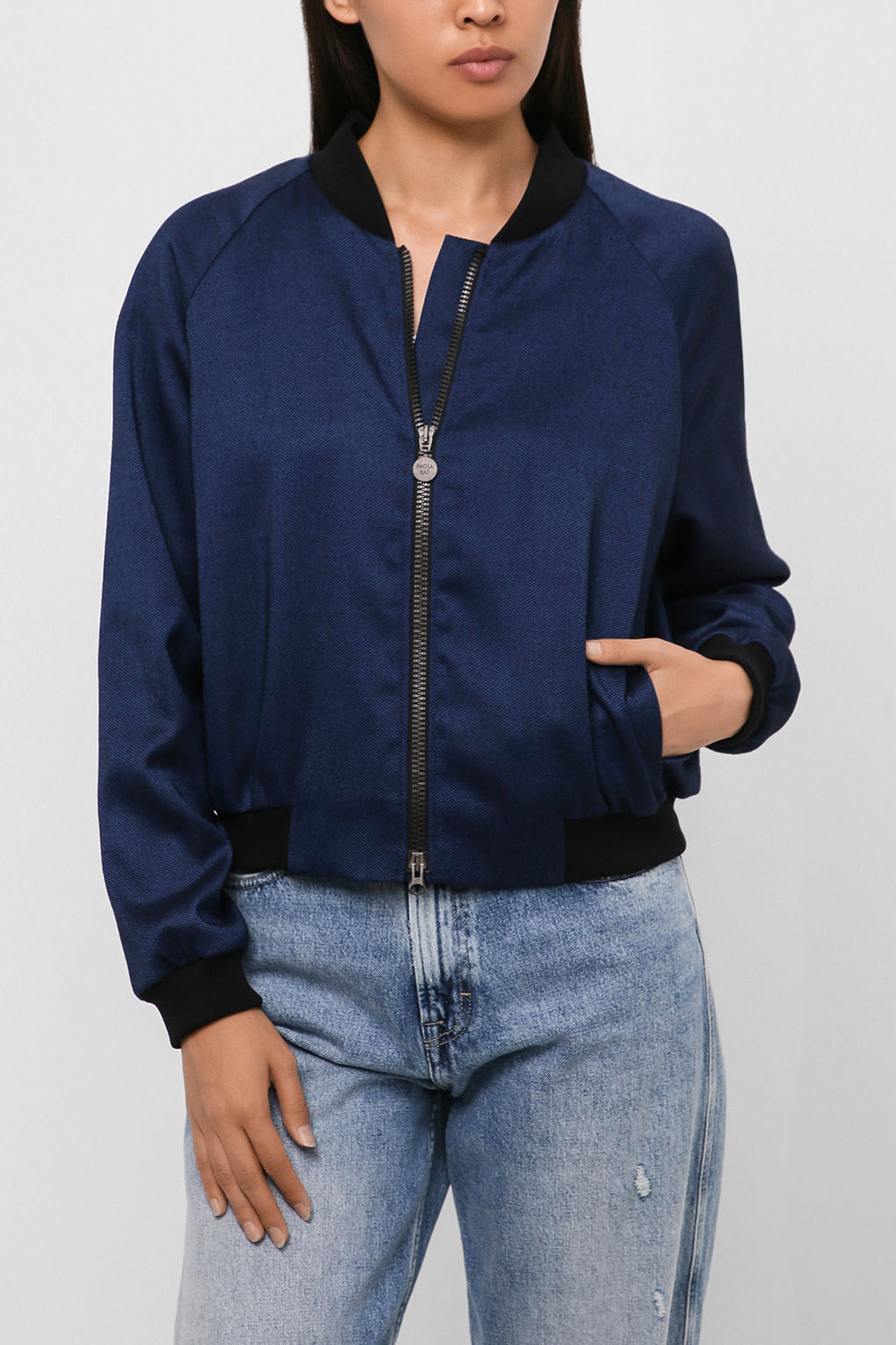 

Бомбер женский PAOLA RAY PR221-6008-4 синий XL, PR221-6008-4