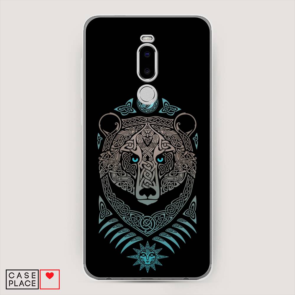 

Чехол Awog на Meizu Note 8 "Кельтский медведь", Черный;серый, 73050-2