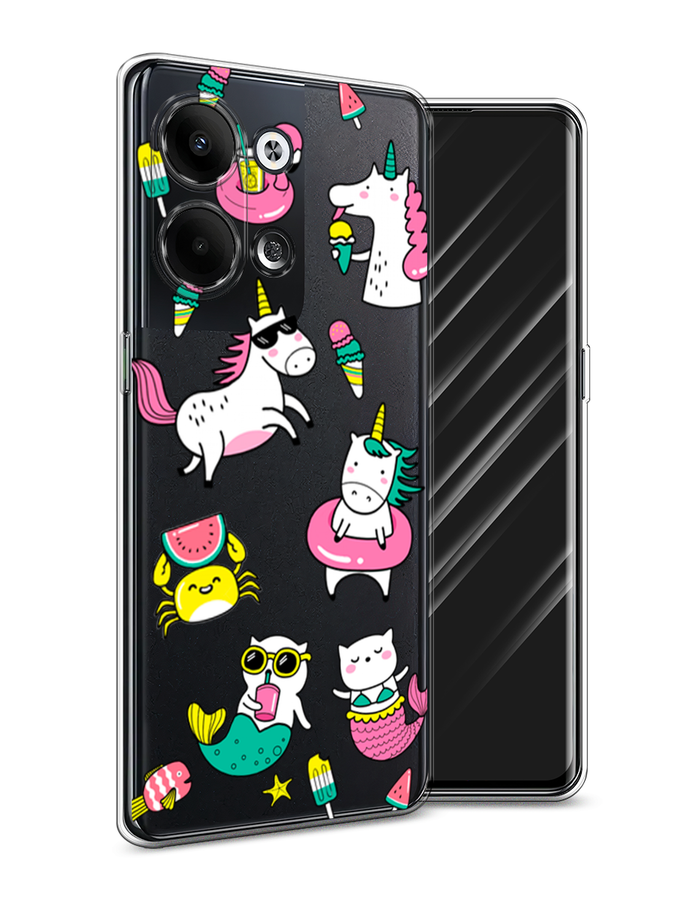 

Чехол Awog на Oppo Reno 9 "На отдыхе", Белый;голубой;розовый, 2512750-2