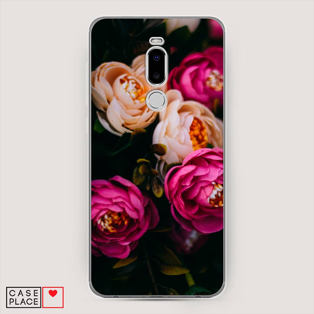

Чехол Awog на Meizu Note 8 "Розовые пионы на черном", Розовый;черный, 73050-8