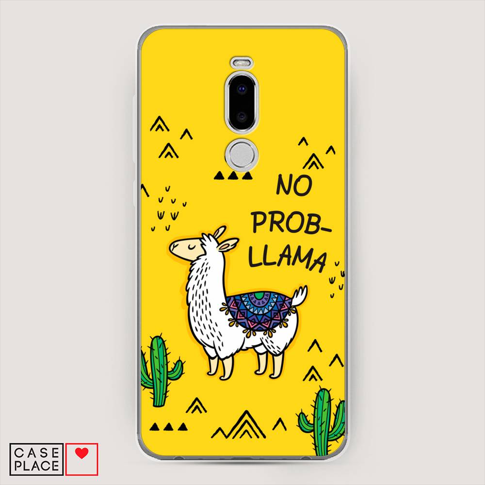 

Чехол Awog на Meizu Note 8 "No probLLama", Желтый;черный;синий, 73050-2