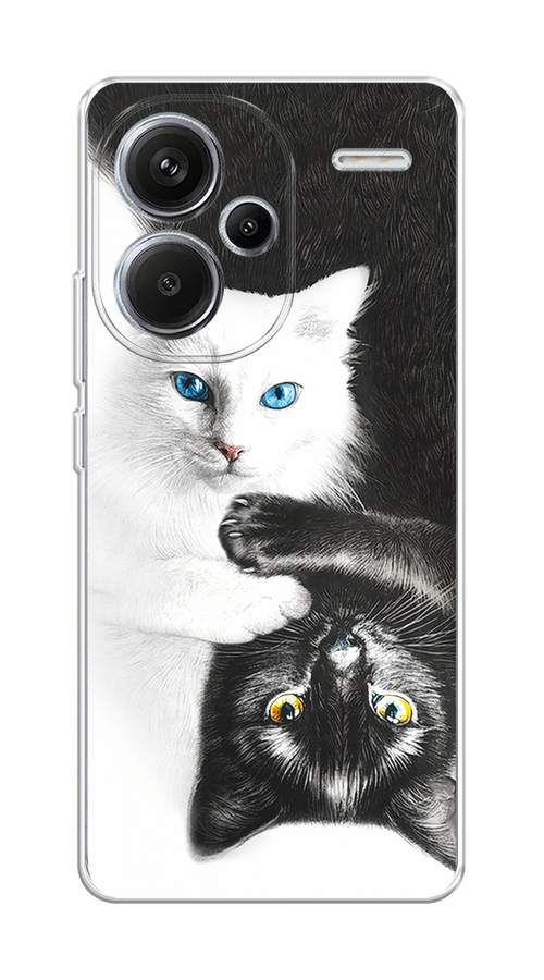 

Чехол на Xiaomi Redmi Note 13 Pro Plus "Коты Инь-Янь", Черный;белый;голубой, 320250-1