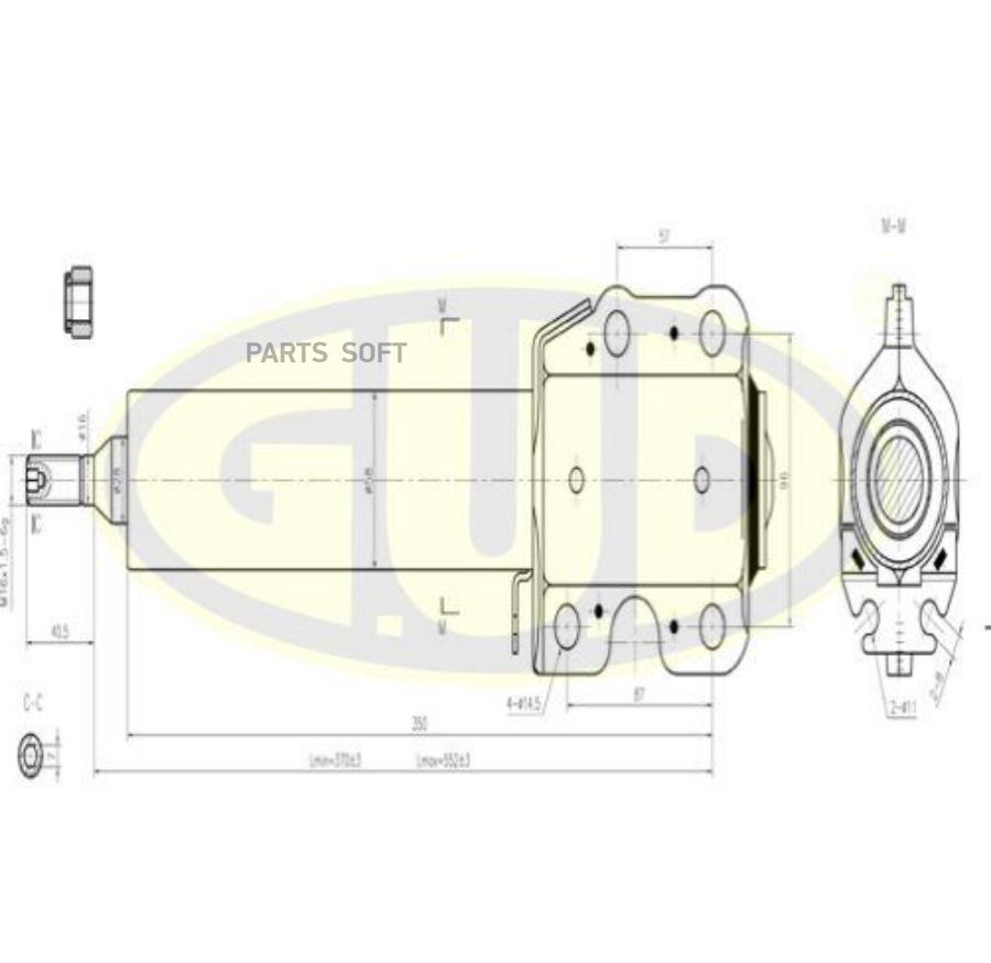 

GUD GSA335809 Амортизатор mer sprinter 4t 96-06/vw lt 28-35/28-46 96- пер 1шт