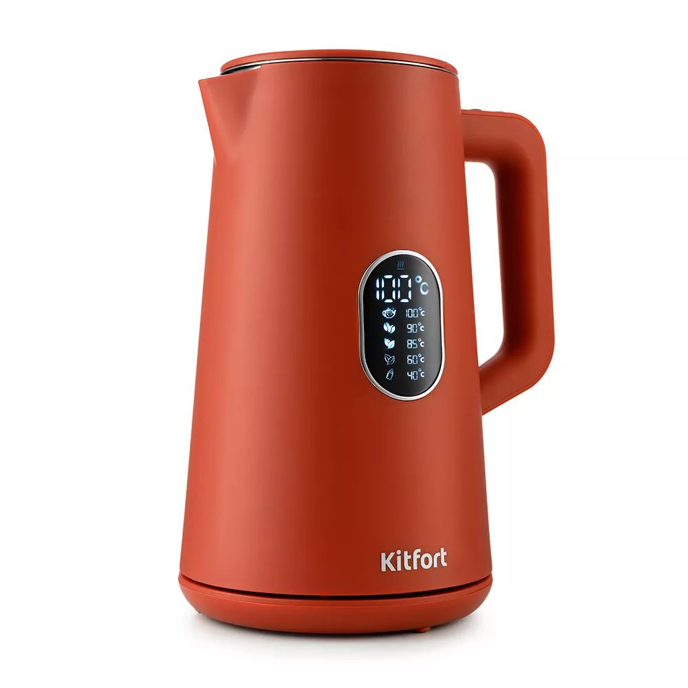 Чайник электрический KITFORT KT-6115-3 1.5 л красный чайник kitfort kt 6115 3 красный