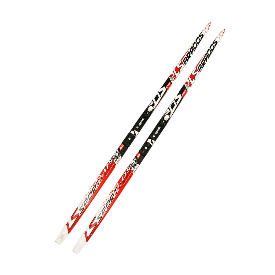 фото Лыжный комплект stc (лыжи, крепления) nnn 180 степ brados ls sport 3d black/red