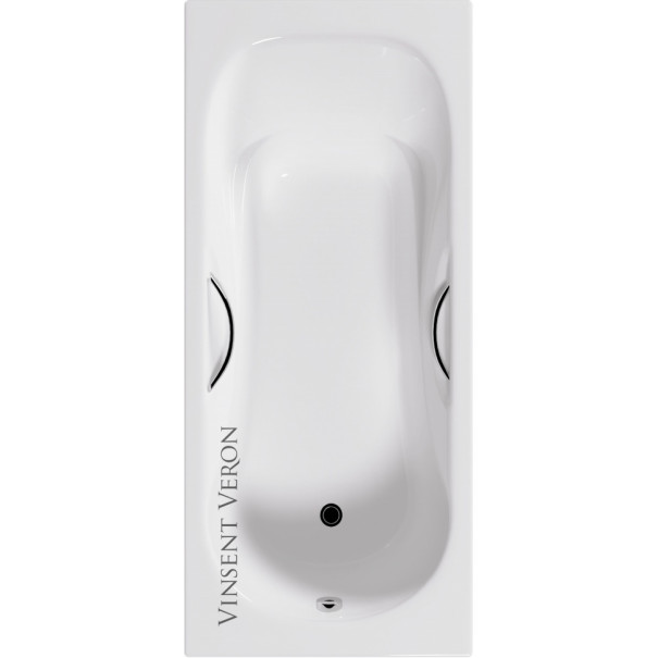 

Ванна чугунная Vinsent Veron AURA 1700x750x420 с отверстиями для ручек, Белый