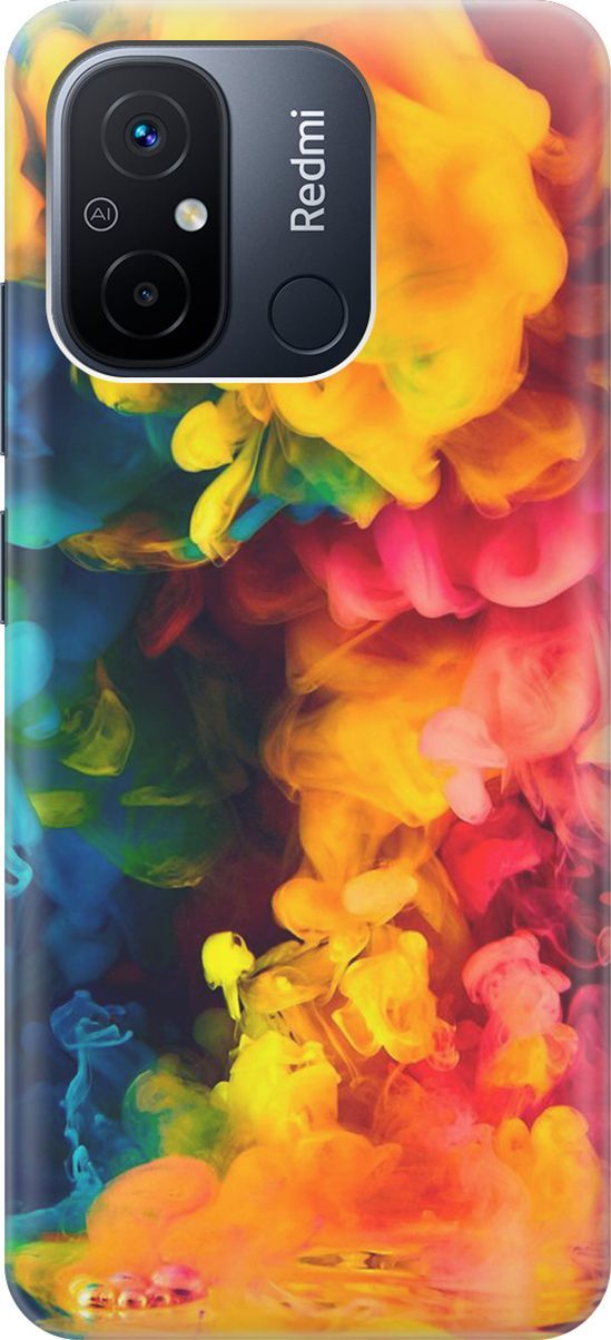 

Силиконовый чехол на Xiaomi Redmi 12C с принтом "Красочное буйство", Желтый;розовый, 158916