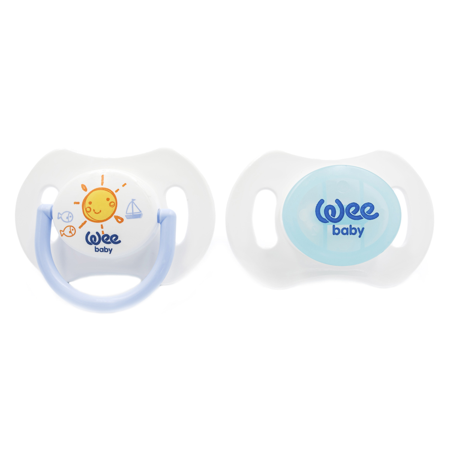 

Пустышка WeeBaby День и ночь в контейнере силикон, от 6 месяцев