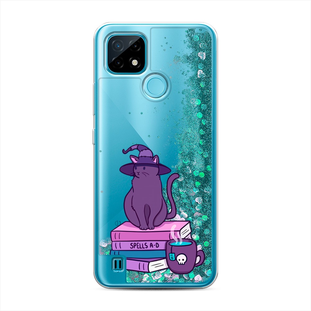 

Жидкий чехол с блестками "Magic Cat" на Realme C21