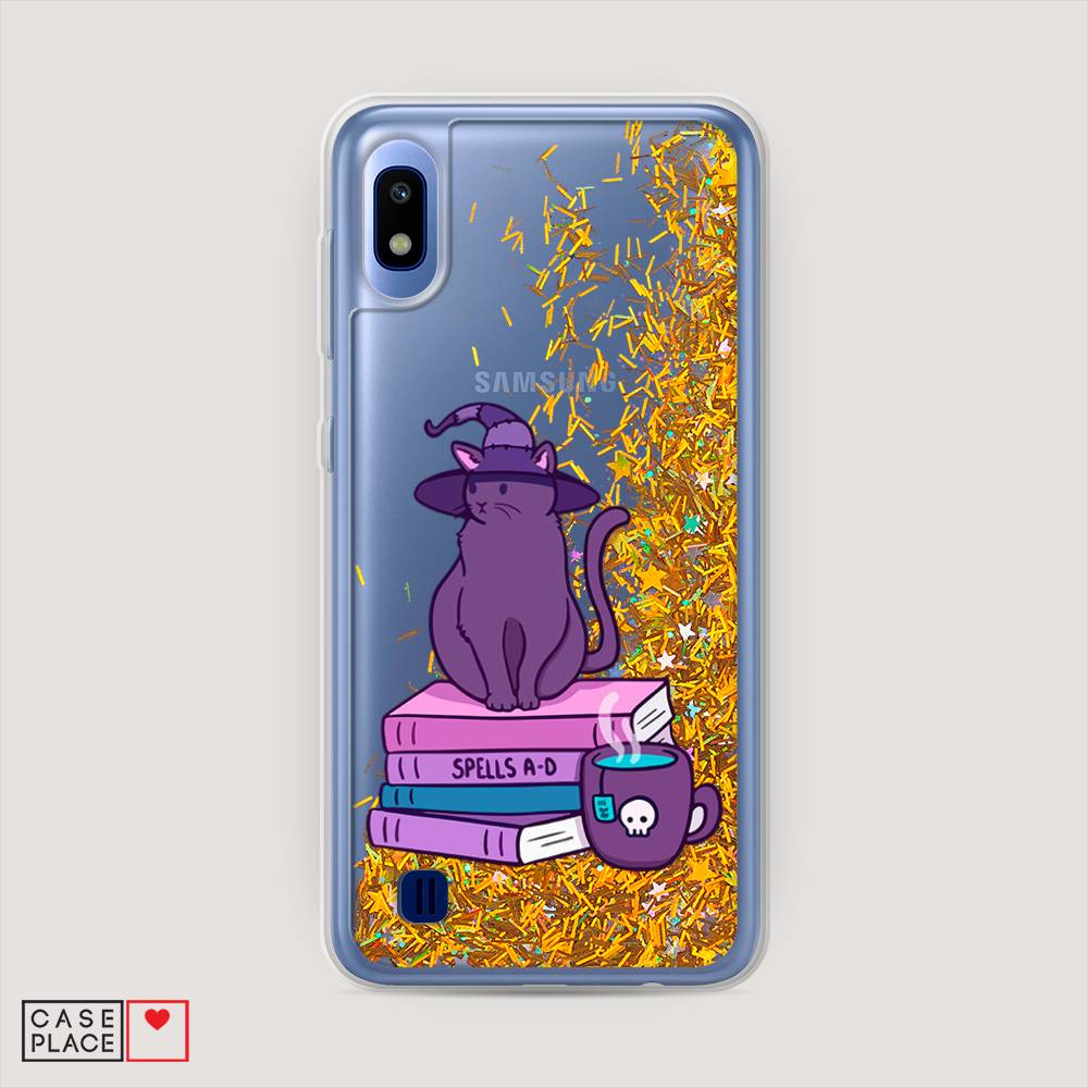 

Жидкий чехол с блестками "Magic Cat" на Samsung Galaxy A10, 27990-1