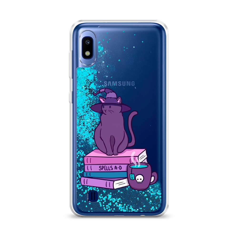 фото Жидкий чехол с блестками "magic cat" на samsung galaxy a10 awog