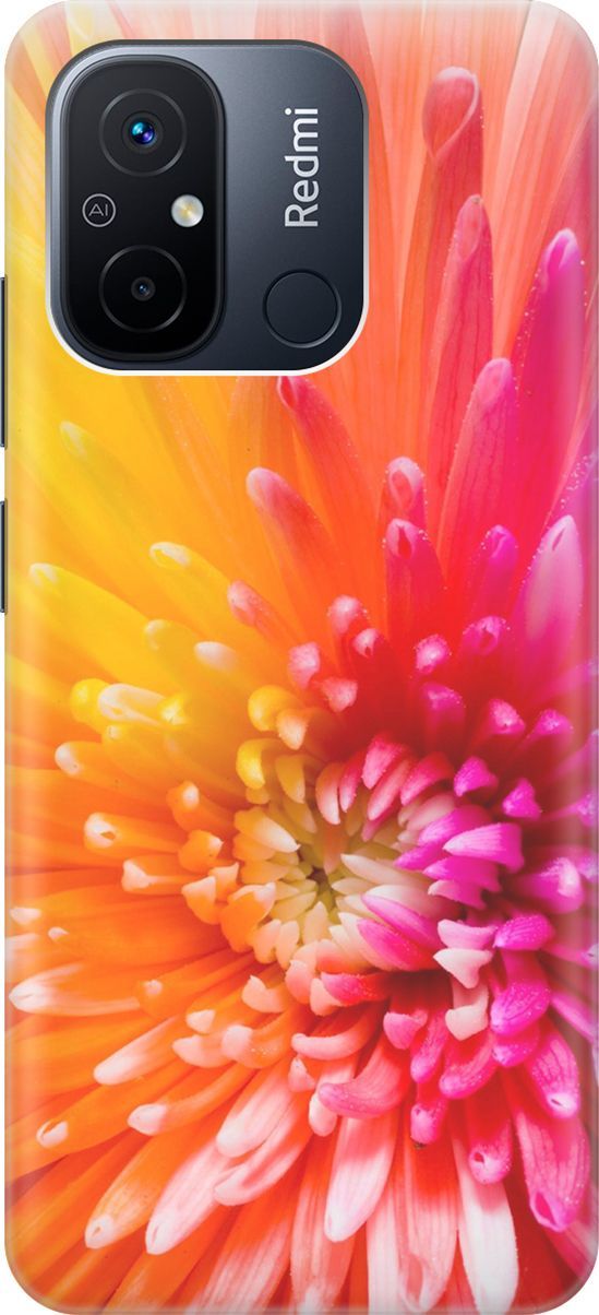 

Силиконовый чехол на Xiaomi Redmi 12C с принтом "Розовая хризантема", Оранжевый;розовый, 158924