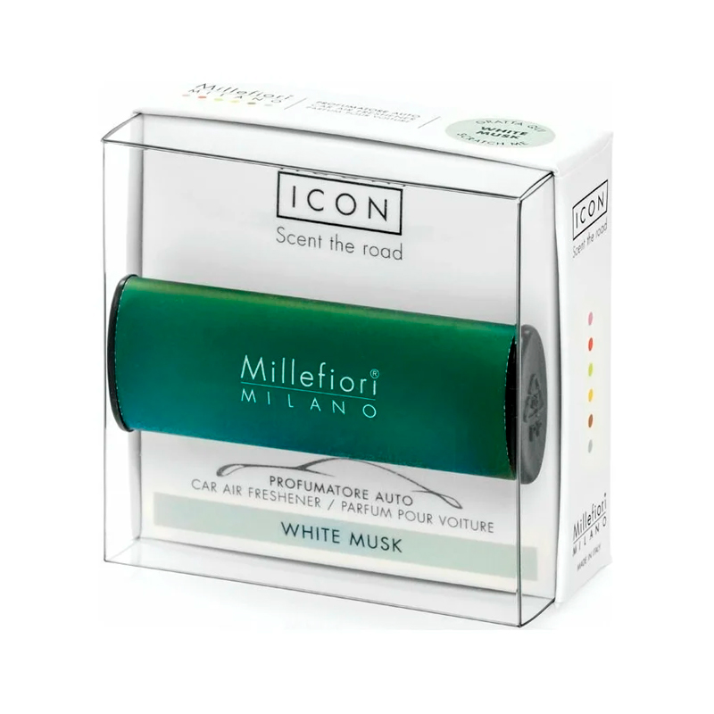 

Ароматизатор для автомобиля Millefiori Milano Классик Icon Green White Musk (белый мускус), Зеленый